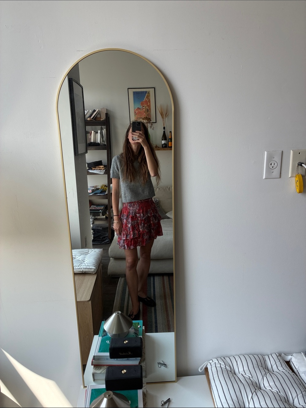 IRO Red Mini Skirt
